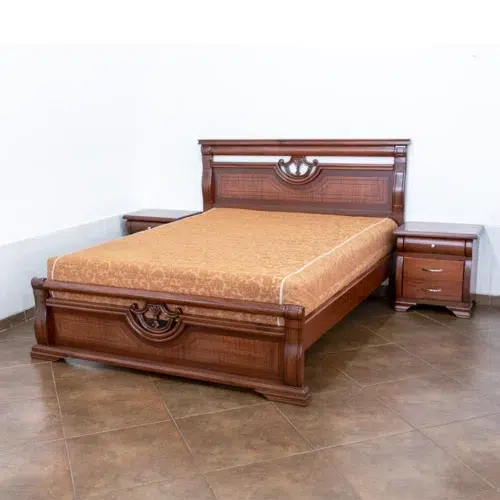 Cama Continental de 2 1/2 Plazas – Elegancia, Resistencia y Estilo Artesanal