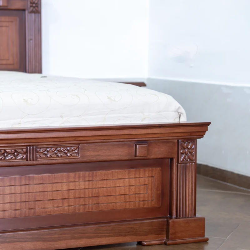 Cama 2 plazas Modelo Olivo - Tradicional de madera Laurel Negro - Imagen 3