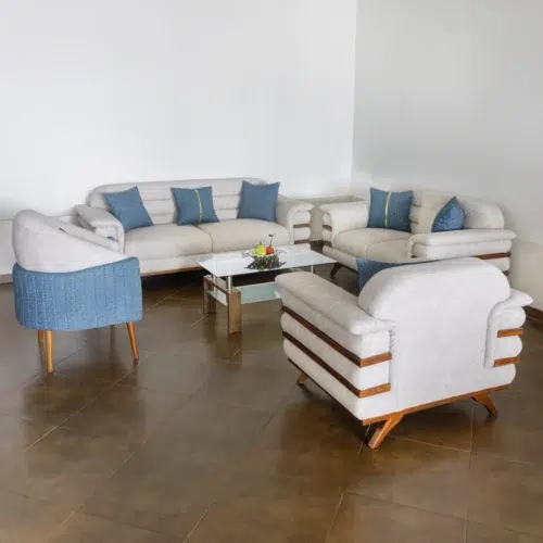 Juego de Sala Marsella – Estilo Nórdico en Madera Sólida | Quito, Ecuador