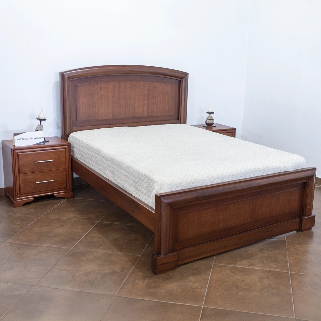 Cama Valencia de 2 Plazas – Elegancia Atemporal y Resistencia Natural