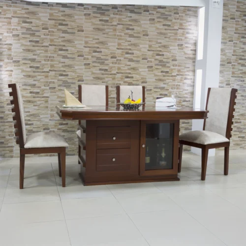 Comedor Rigel de 6 Puestos | Diseño Sobrio y Elegante en Madera Sólida